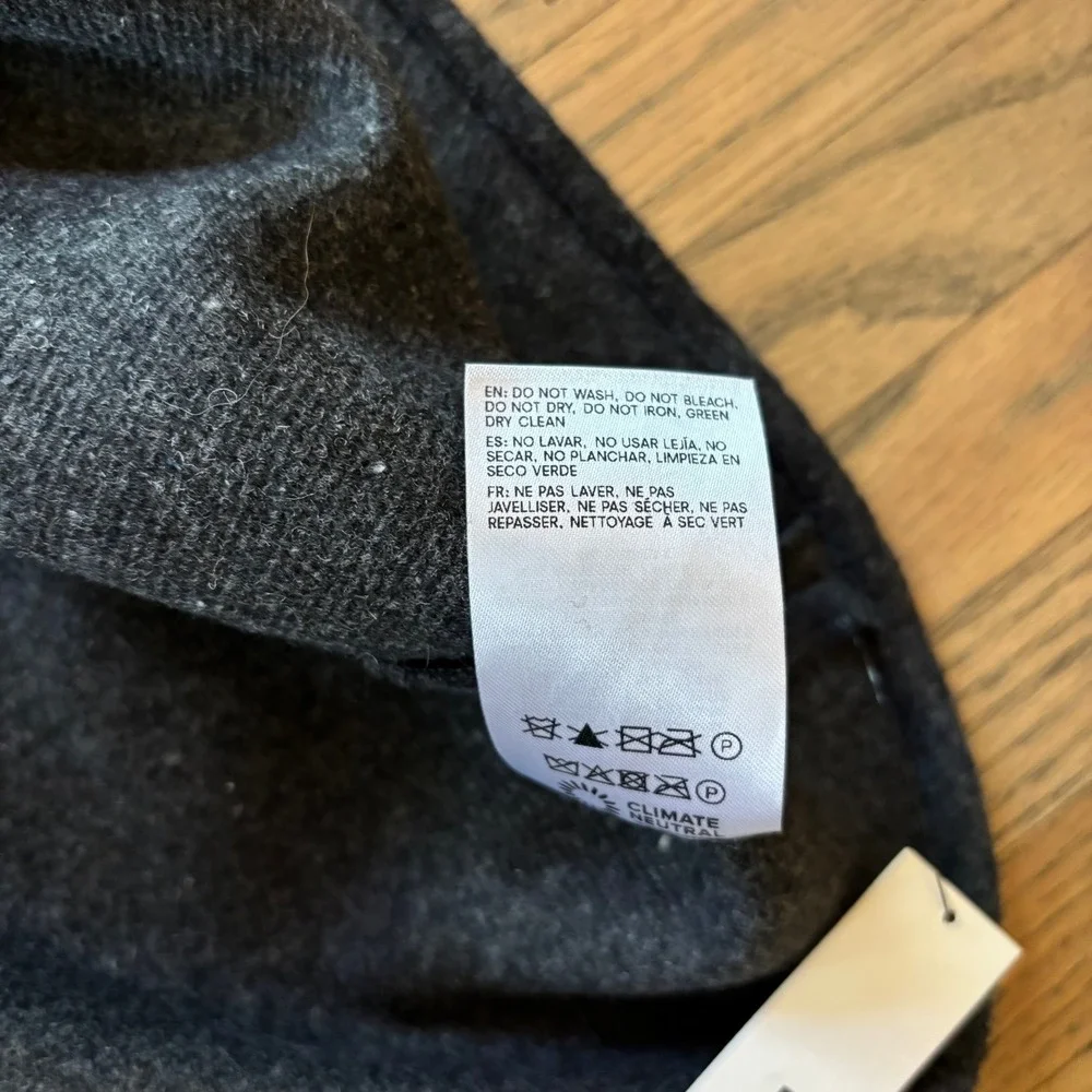 Reformation Lucy Skirt Charcoal Gray Wool‎ Blend Maxi A-Line Size 6 NEW